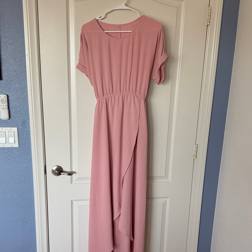 Chic Pink High Low Women's Dress